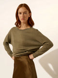 REBECCA Sweater Batwing Army Green