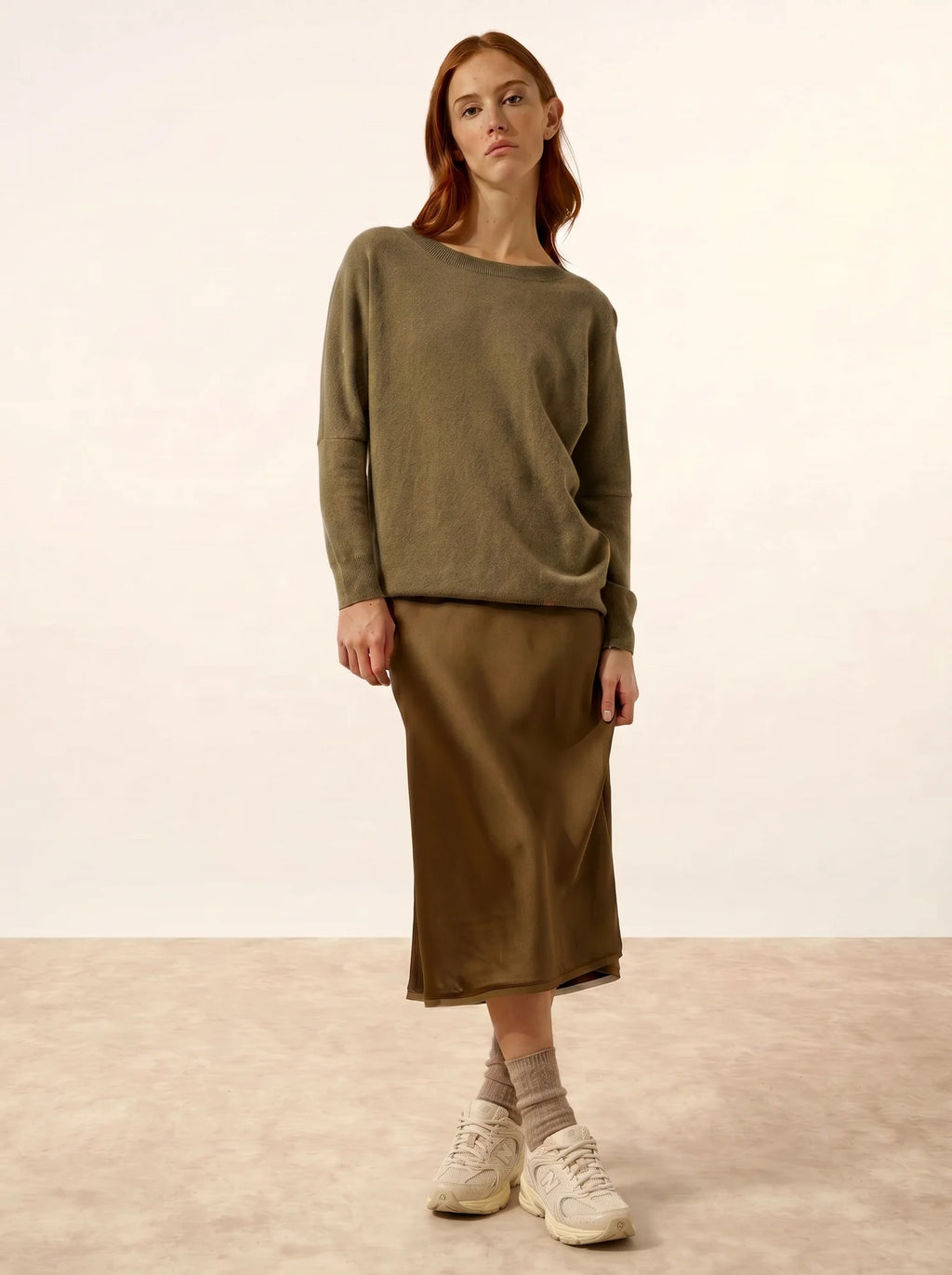 REBECCA Sweater Batwing Army Green