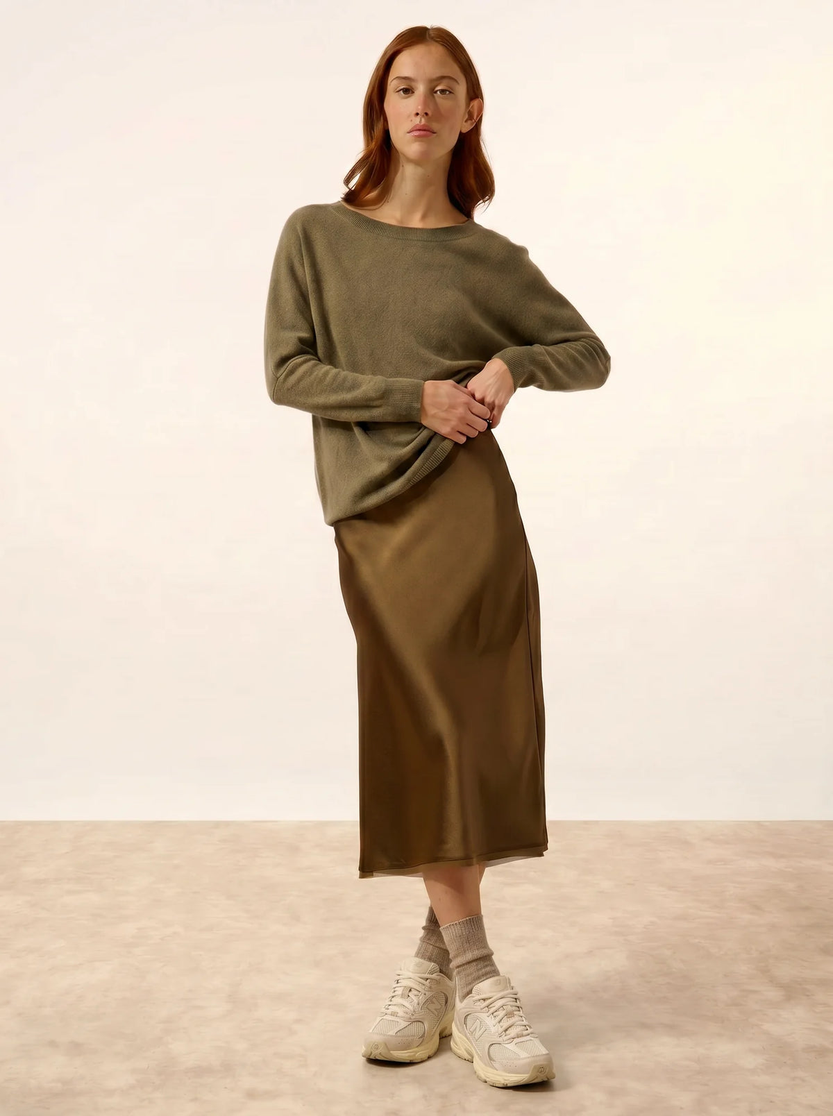 REBECCA Sweater Batwing Army Green
