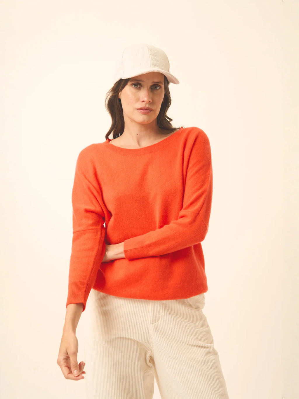 REBECCA Sweater Batwing Orange