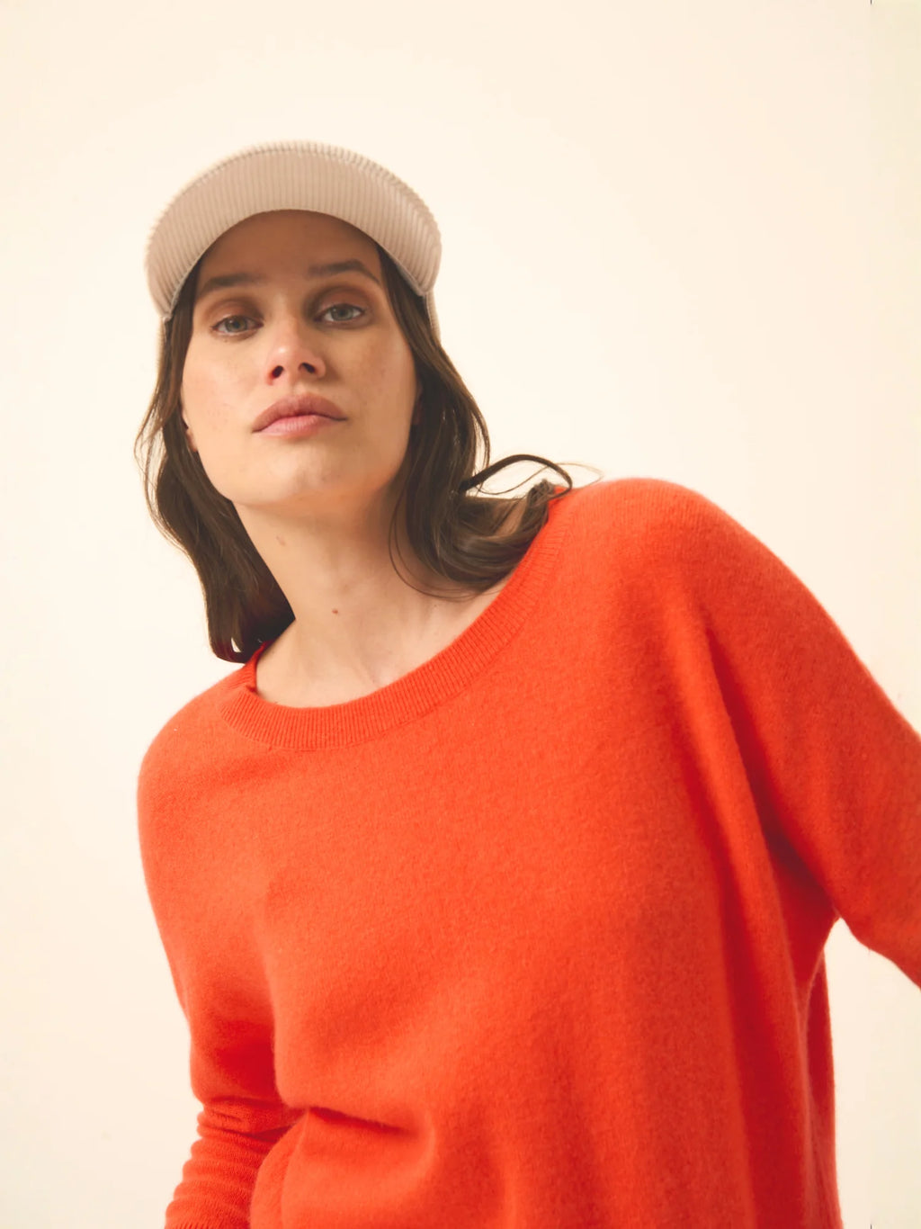REBECCA Sweater Batwing Orange