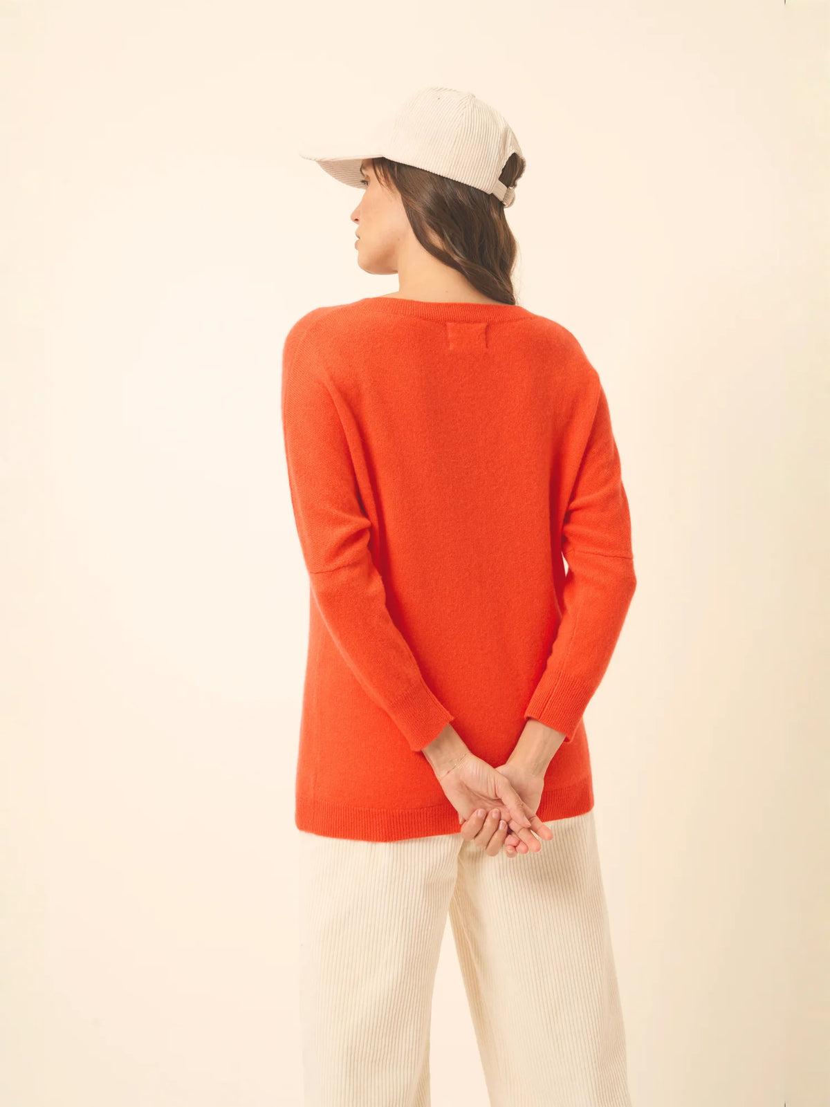 REBECCA Sweater Batwing Orange