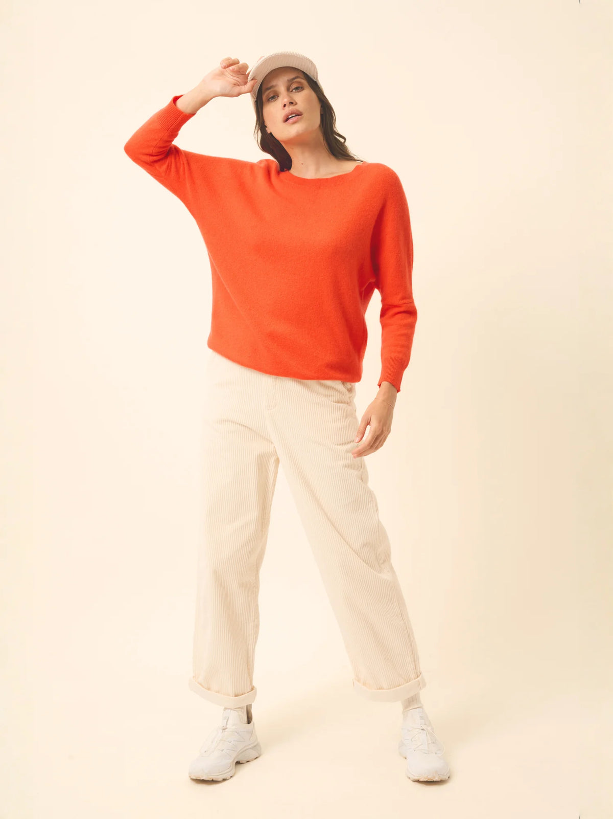REBECCA Sweater Batwing Orange