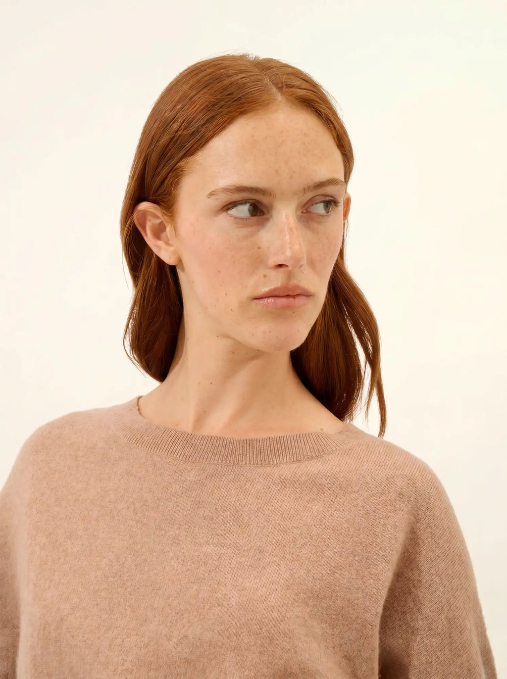 REBECCA Pullover Fledermausarm Camel meliert