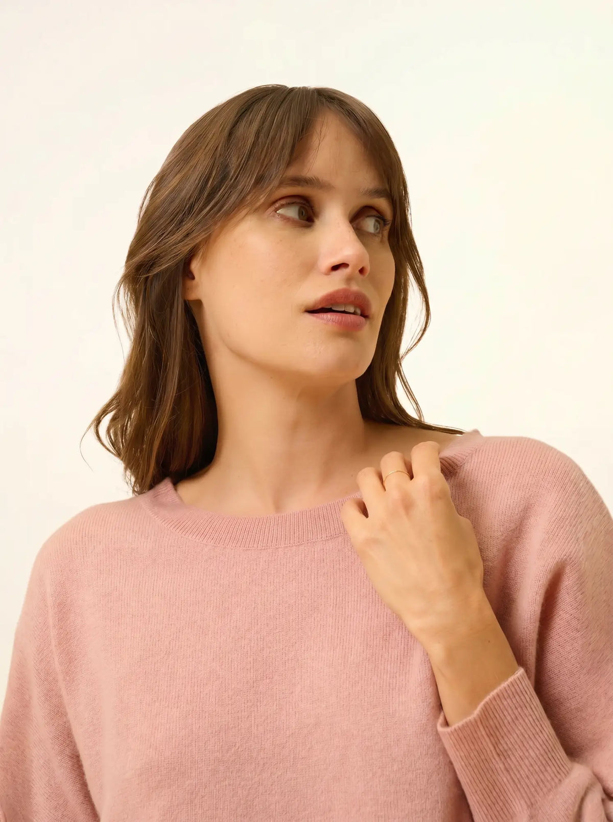 REBECCA Pull Chauve Souris Bois de Rose