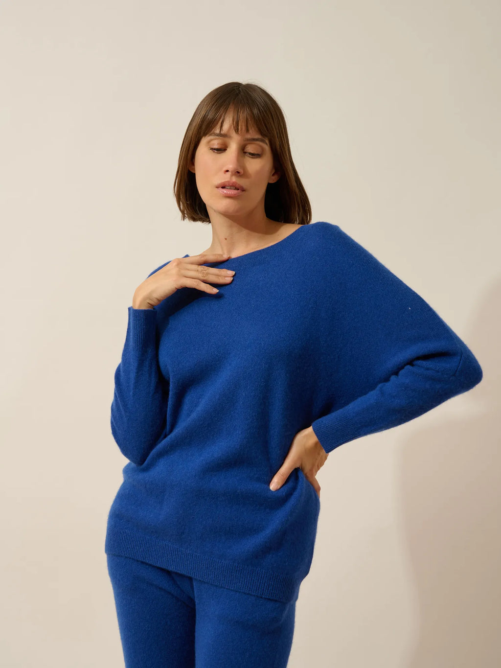 REBECCA Pull Chauve Souris Outremer