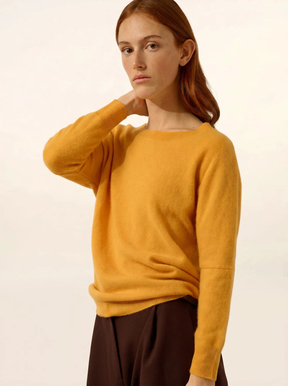 REBECCA Sweater Batwing Turmeric