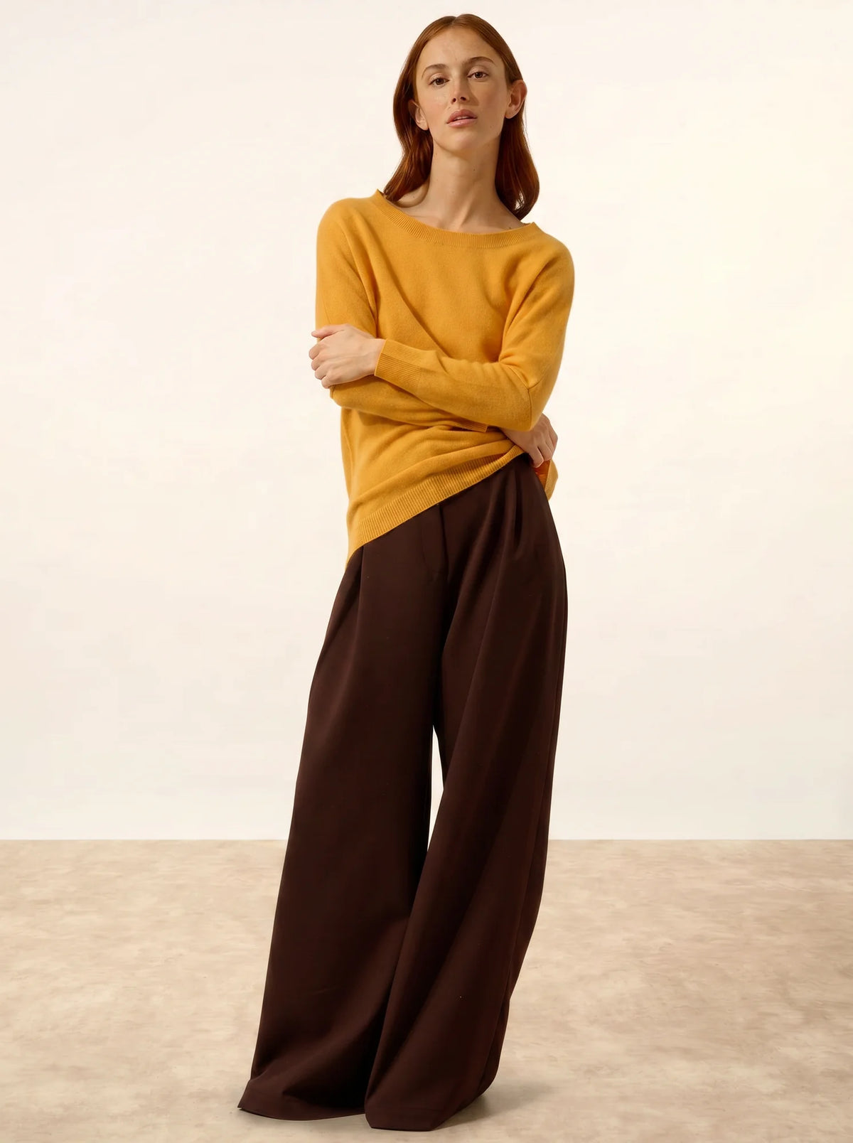 REBECCA Sweater Batwing Turmeric