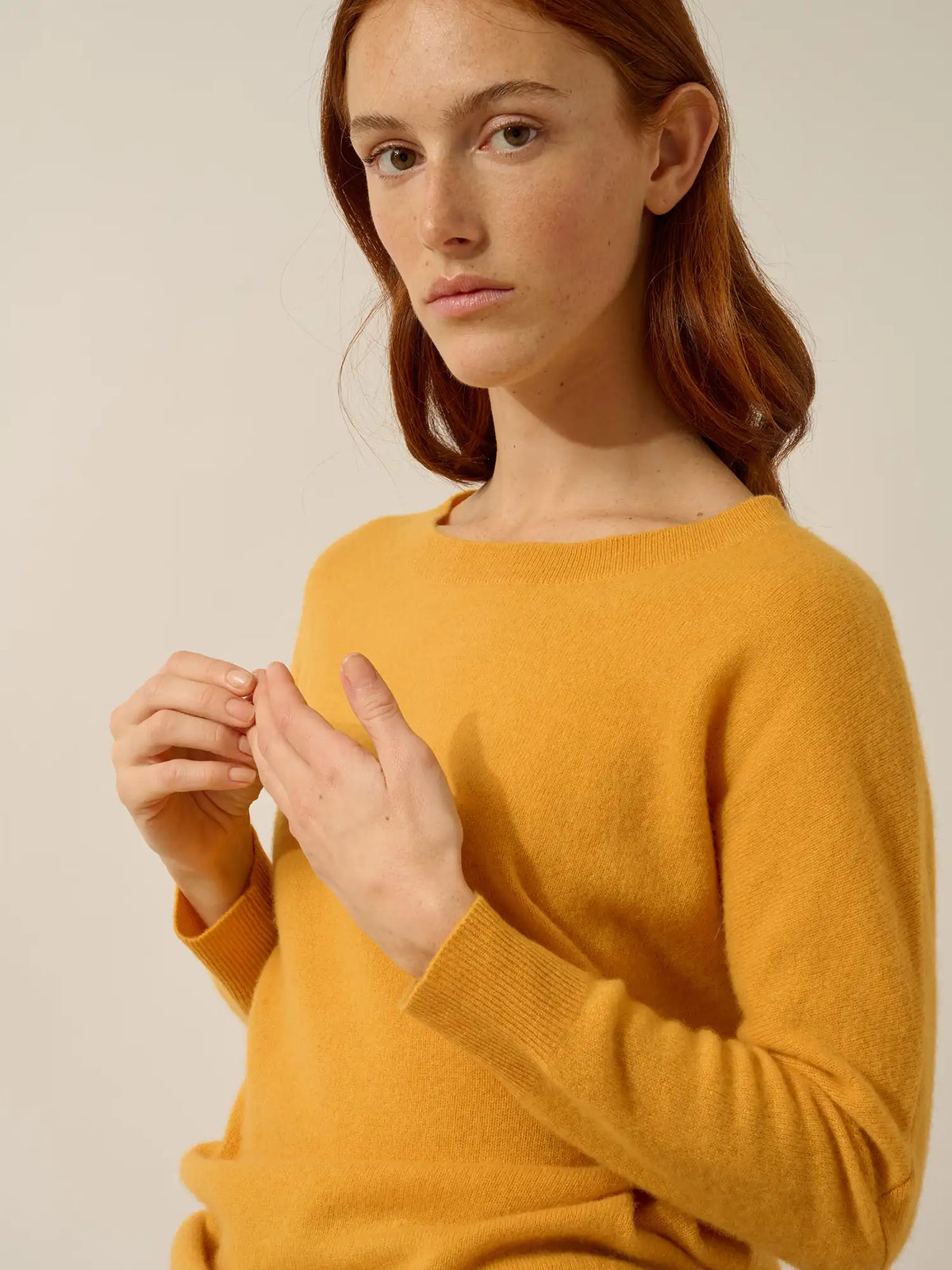 REBECCA Sweater Batwing Turmeric