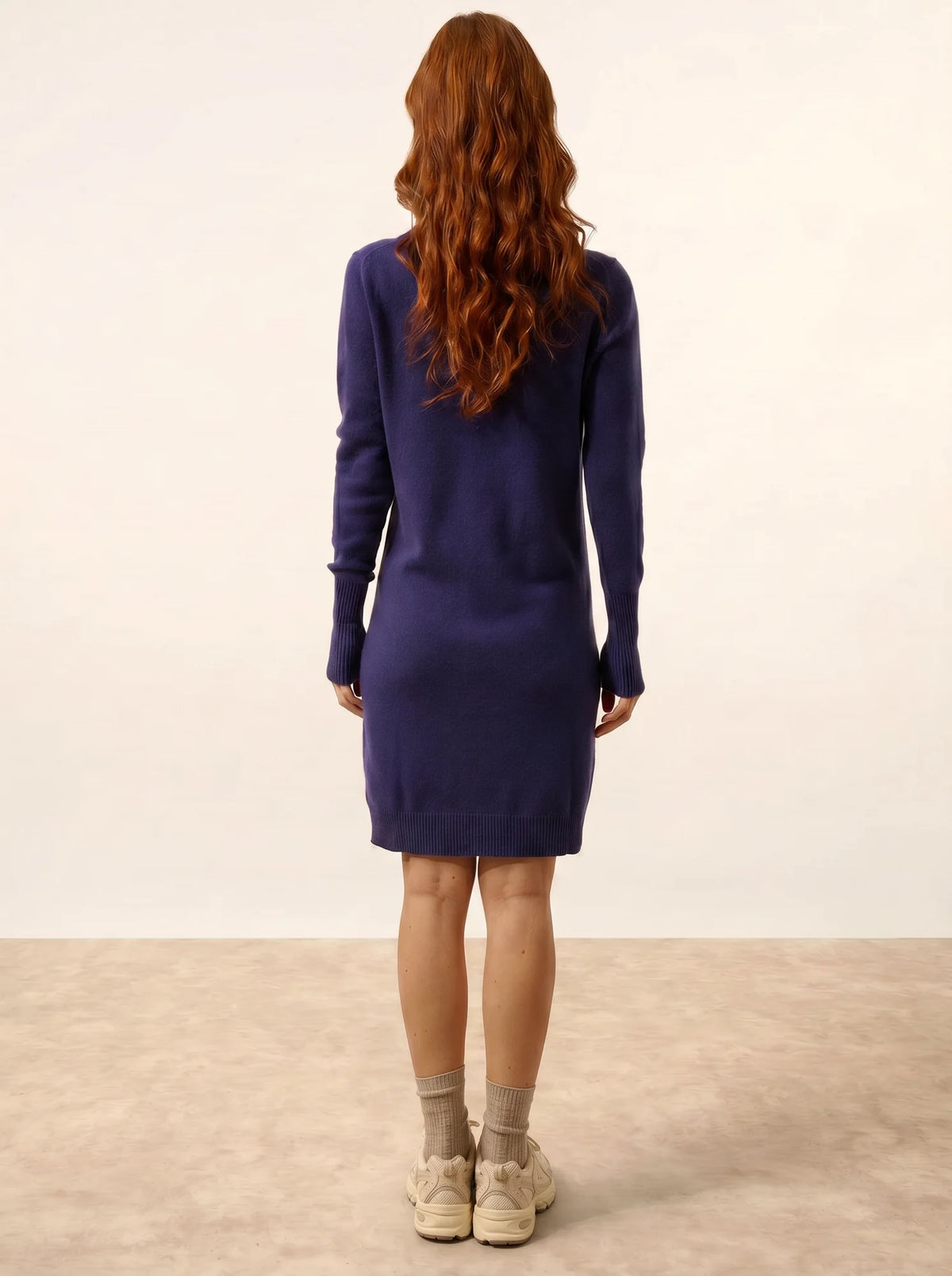 SUSAN Robe Col Rond Violet