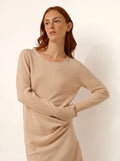 SUSAN Robe Col Rond Sable