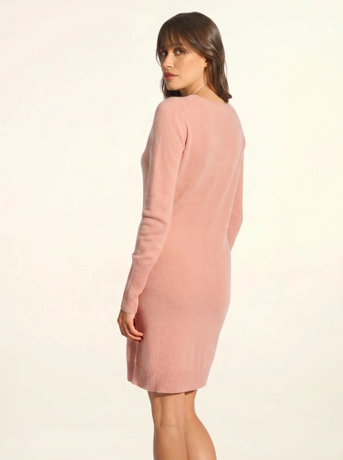 SUSAN Dress Crew Neck Rosewood