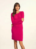 SUSAN Robe Col Rond Fuchsia