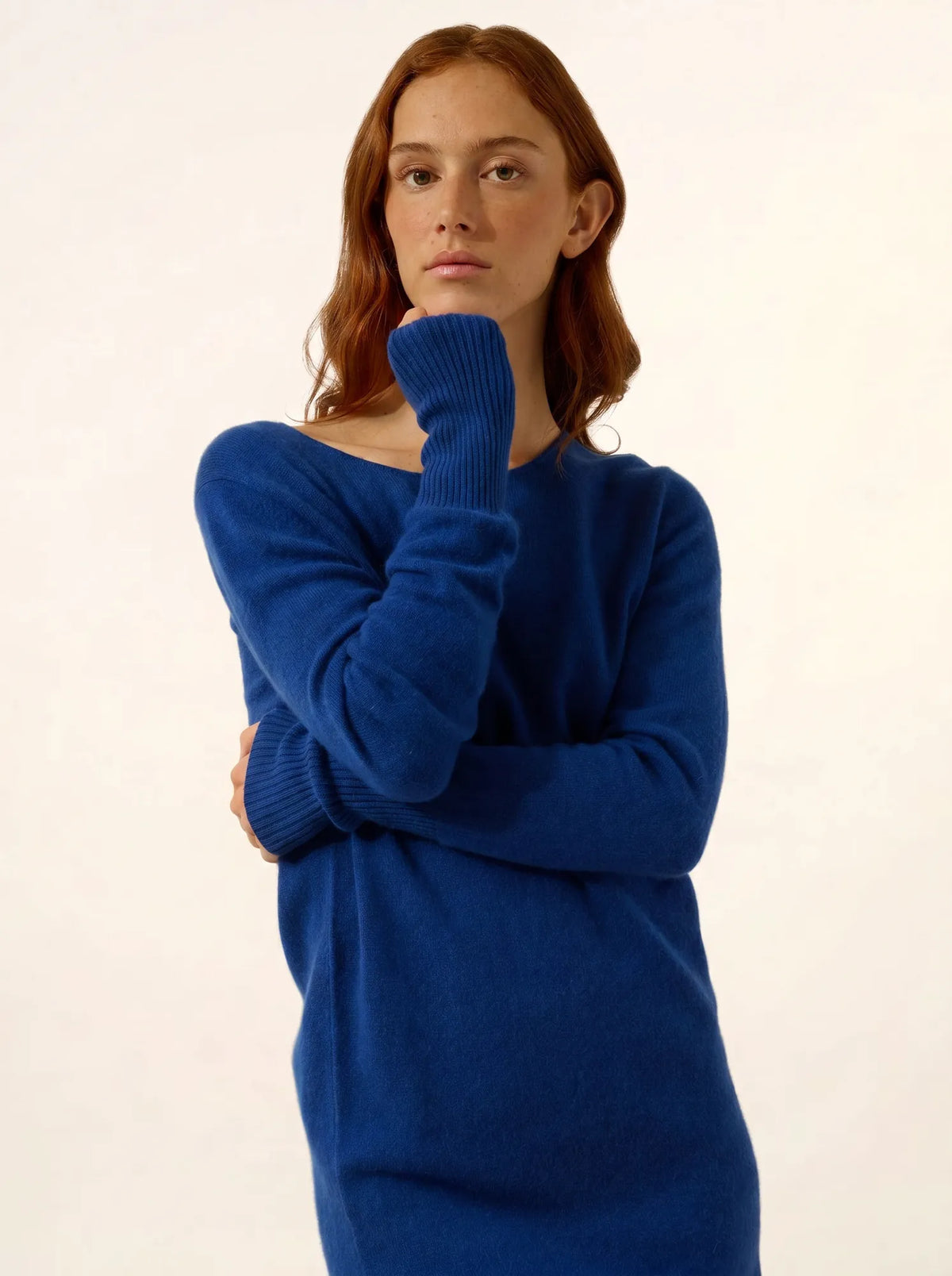 SUSAN Dress Crew Neck Ultramarine