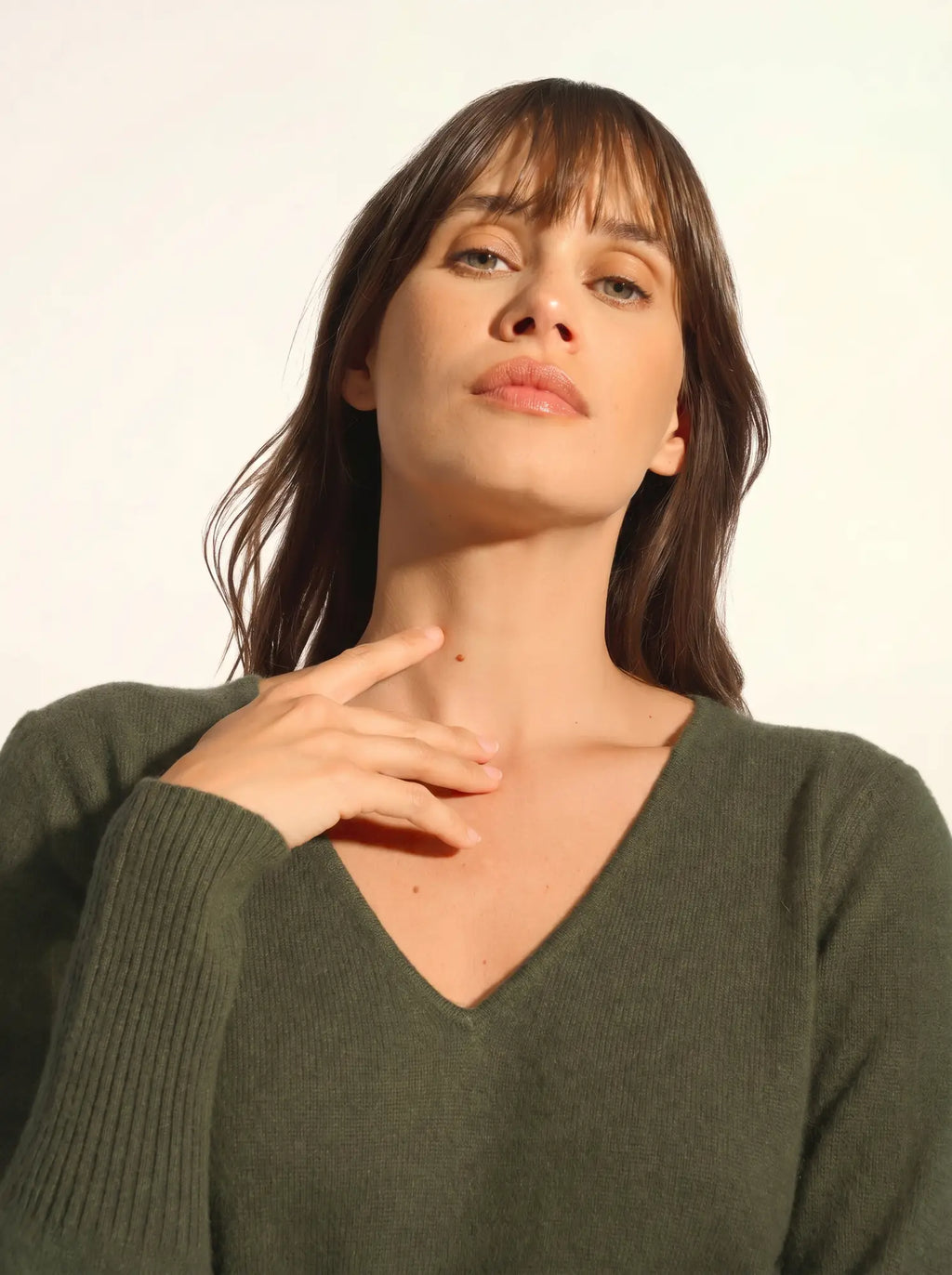 TRACY Dress V-Neck Khaki