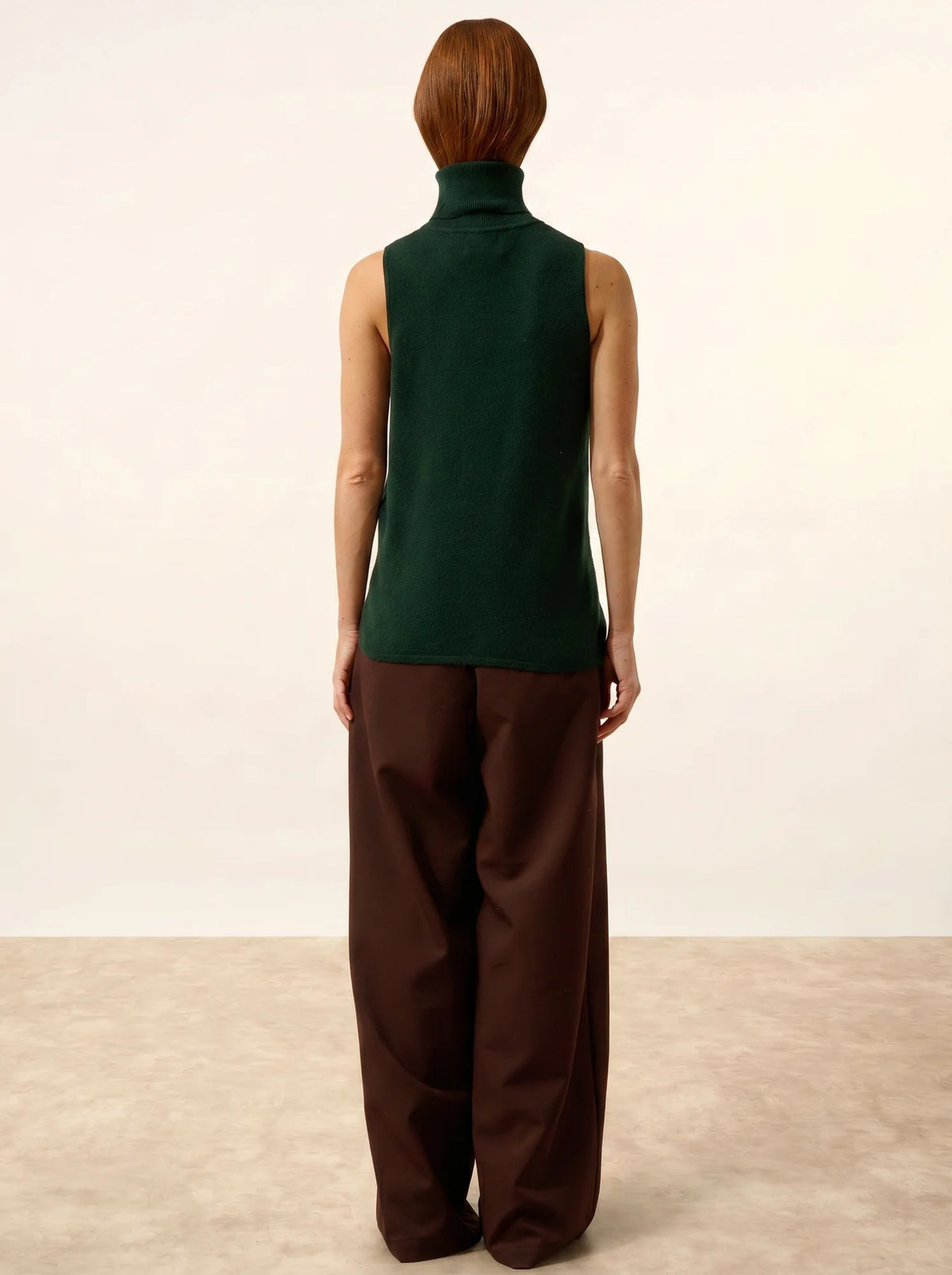 VIOLET Sweater Turtleneck Sleeveless Cypress