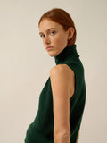 VIOLET Sweater Turtleneck Sleeveless Cypress