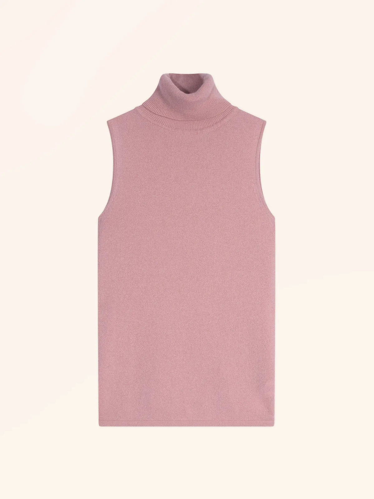VIOLET Pullover Rollkragen ärmellos Rosenholz