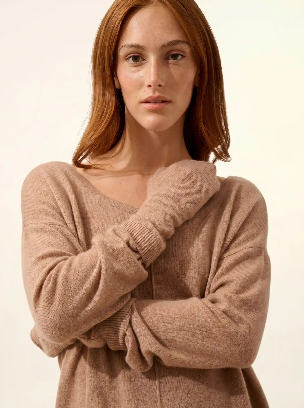 ZOE Fingerless Gloves Heather Camel