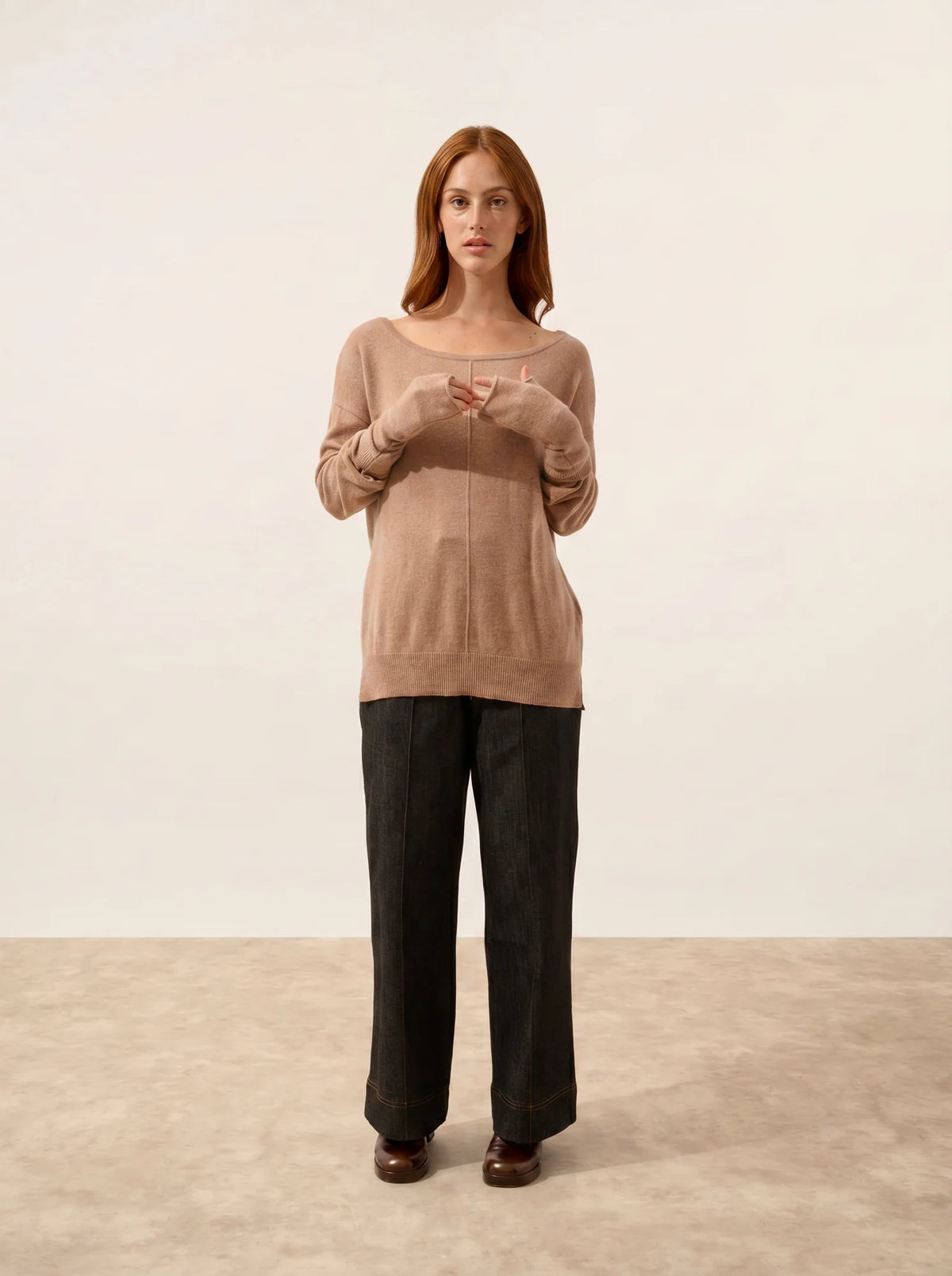 ZOE Mitaines Camel Chiné