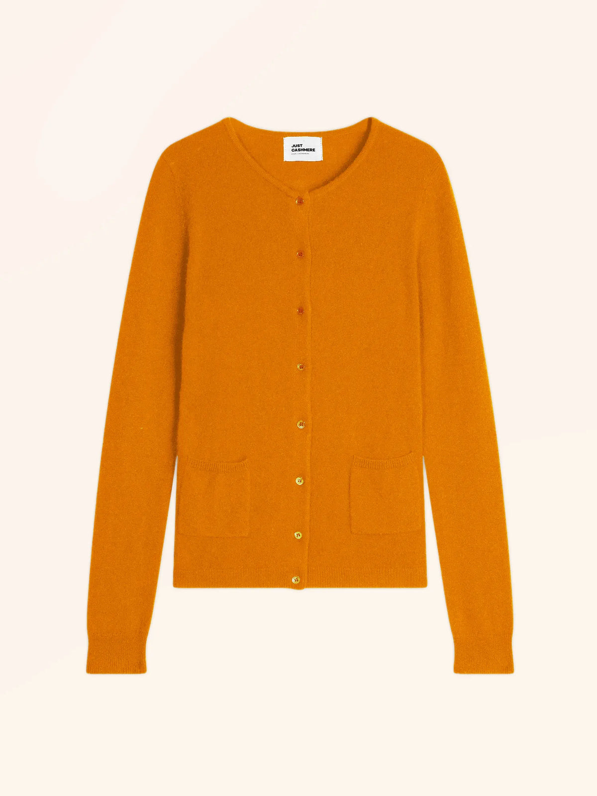 KATHARINE Strickjacke Rundhalsausschnitt Ocker