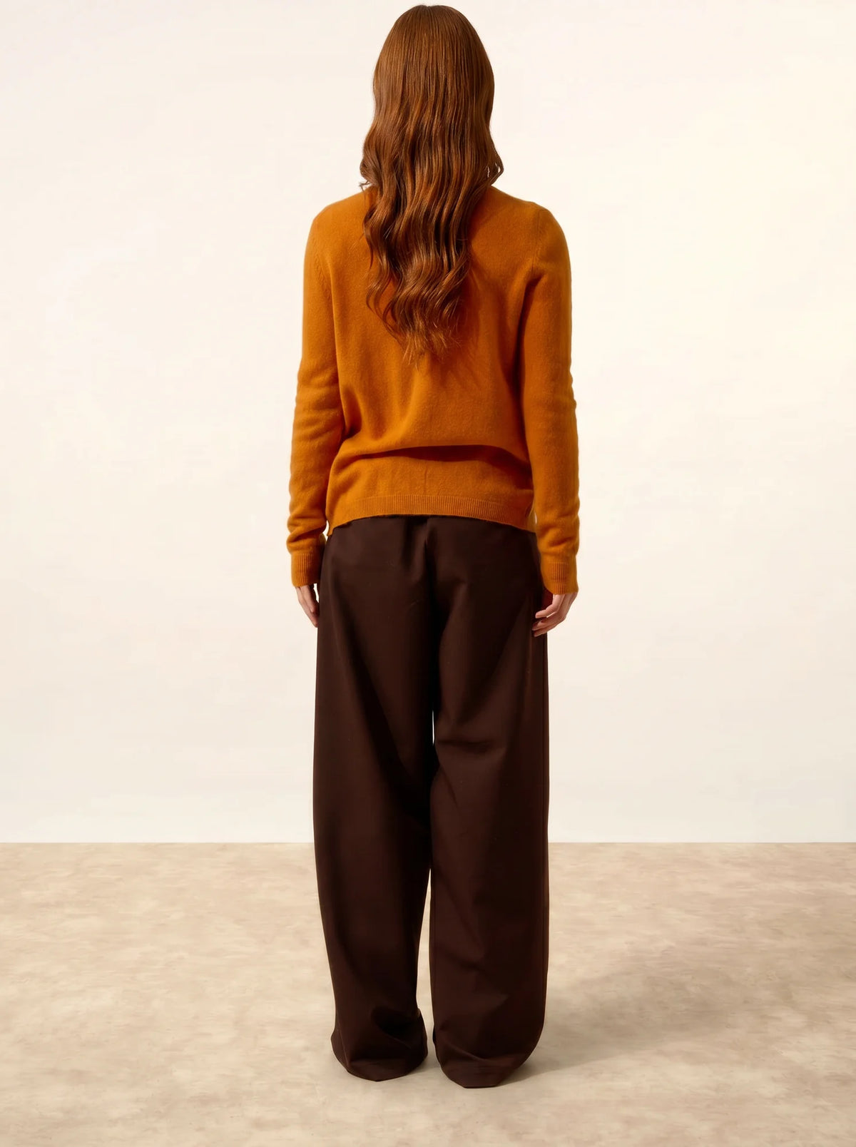 KATHARINE Strickjacke Rundhalsausschnitt Ocker