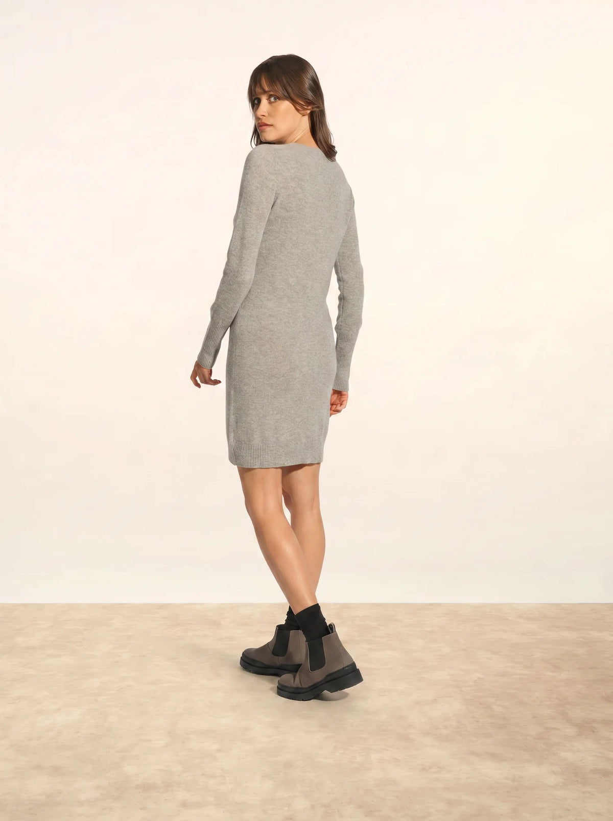 TRACY Robe Col V Nuage Chiné