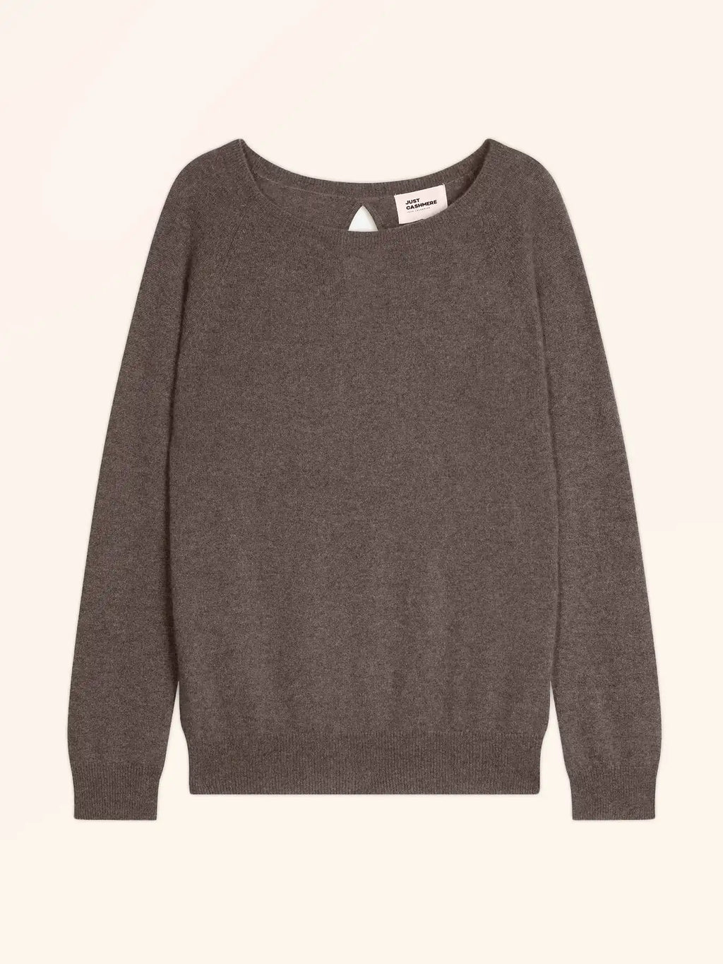ABIGAILE Pull Col Bateau Goutte Dos Taupe Chiné