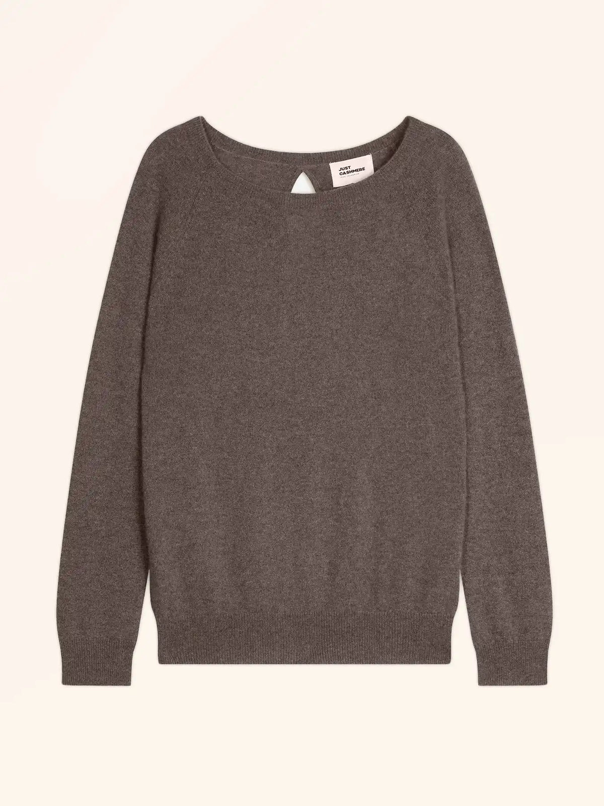ABIGAILE Pull Col Bateau Goutte Dos Taupe Chiné