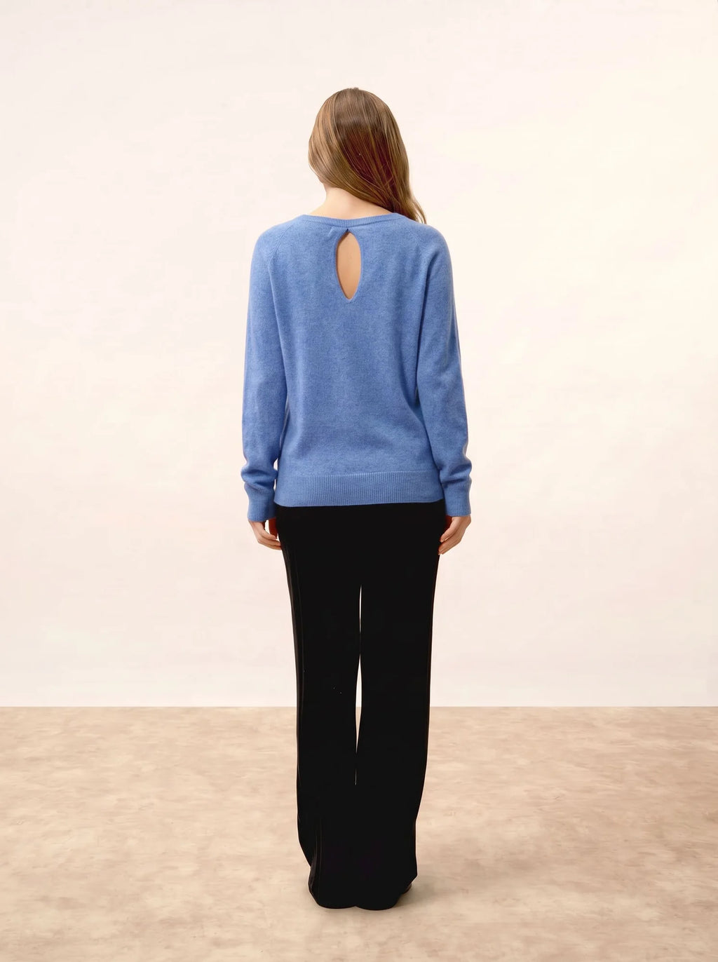 ABIGAILE Pull Col Bateau Goutte Dos Ciel