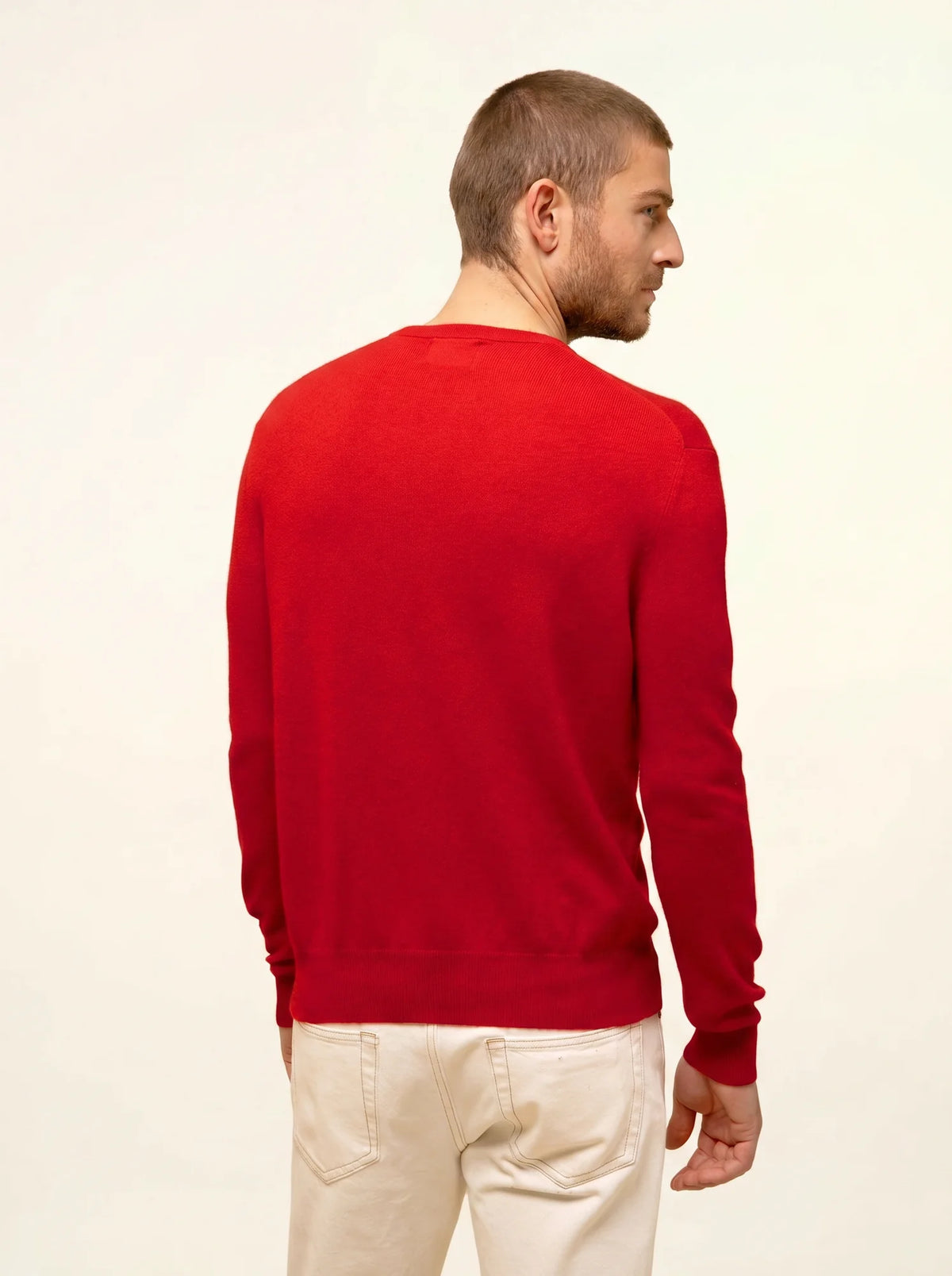 HOWARD Pull Col Rond Rouge
