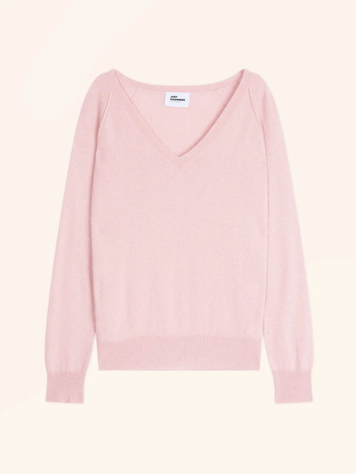 PHOEBE Pullover V-Ausschnitt Puderrosa