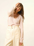PHOEBE Pullover V-Ausschnitt Puderrosa