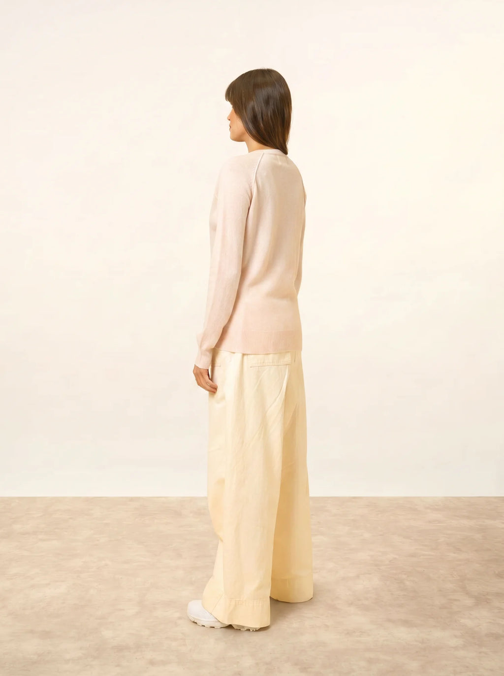 PHOEBE Pullover V-Ausschnitt Puderrosa
