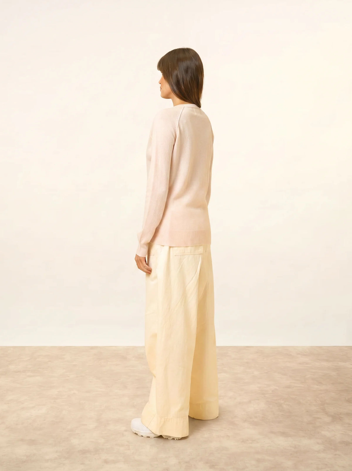 PHOEBE Pullover V-Ausschnitt Puderrosa