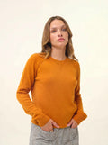 HELEN Pull Col Rond Ocre