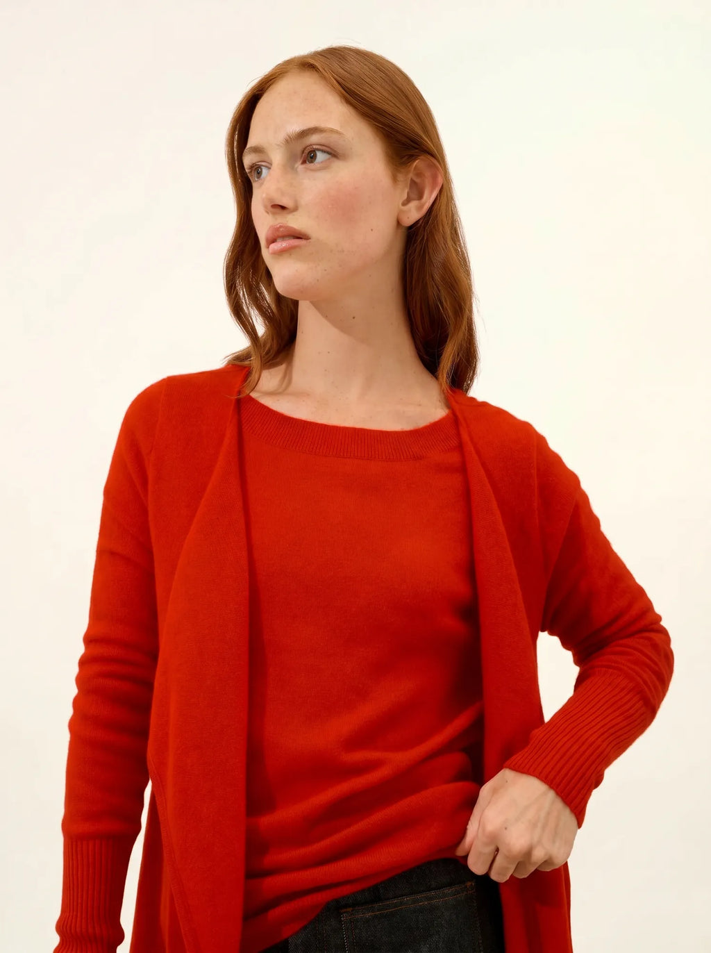 BROOKE Lange Jacke Rot