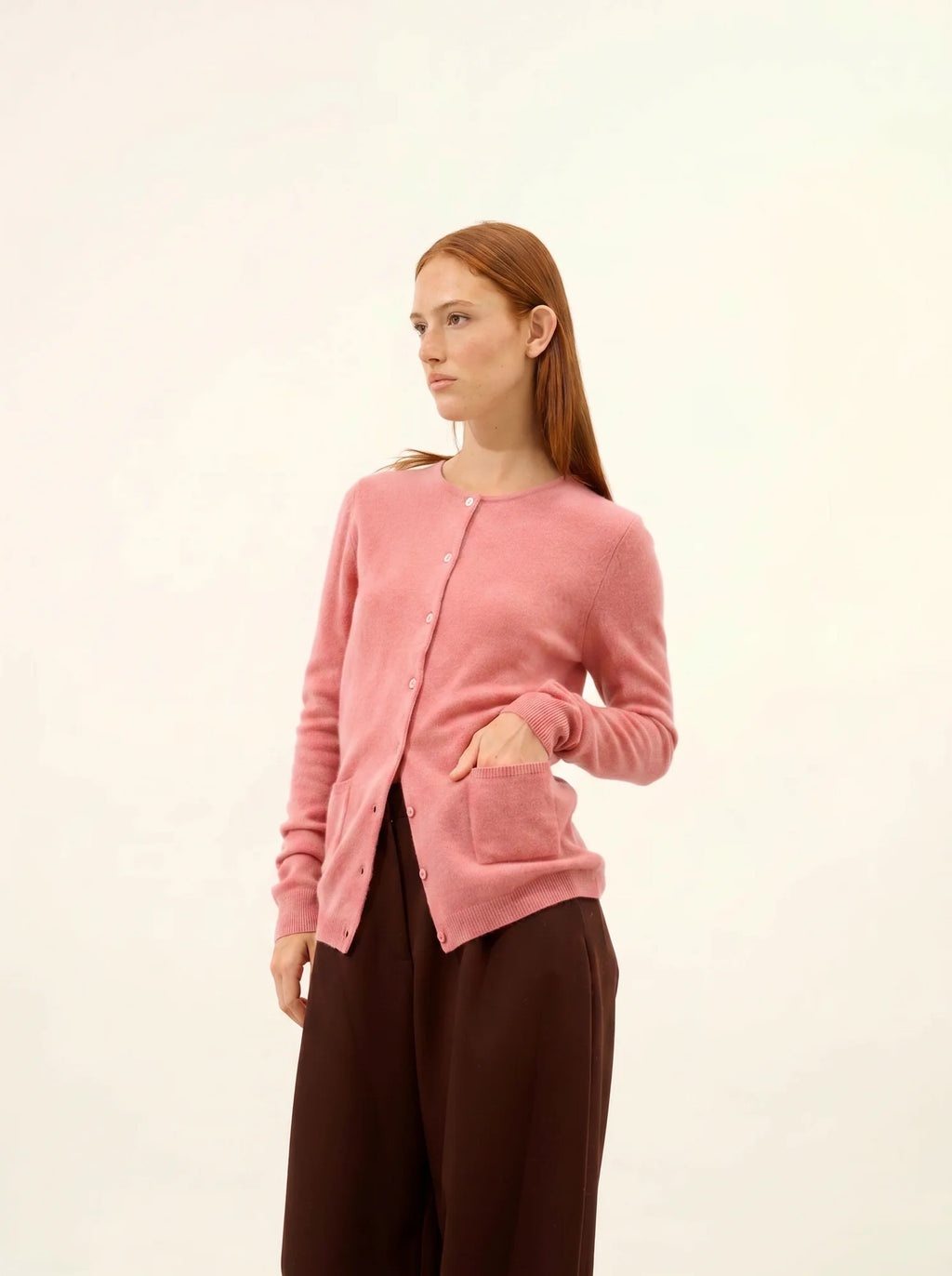 KATHARINE Cardigan Col Rond Pétale