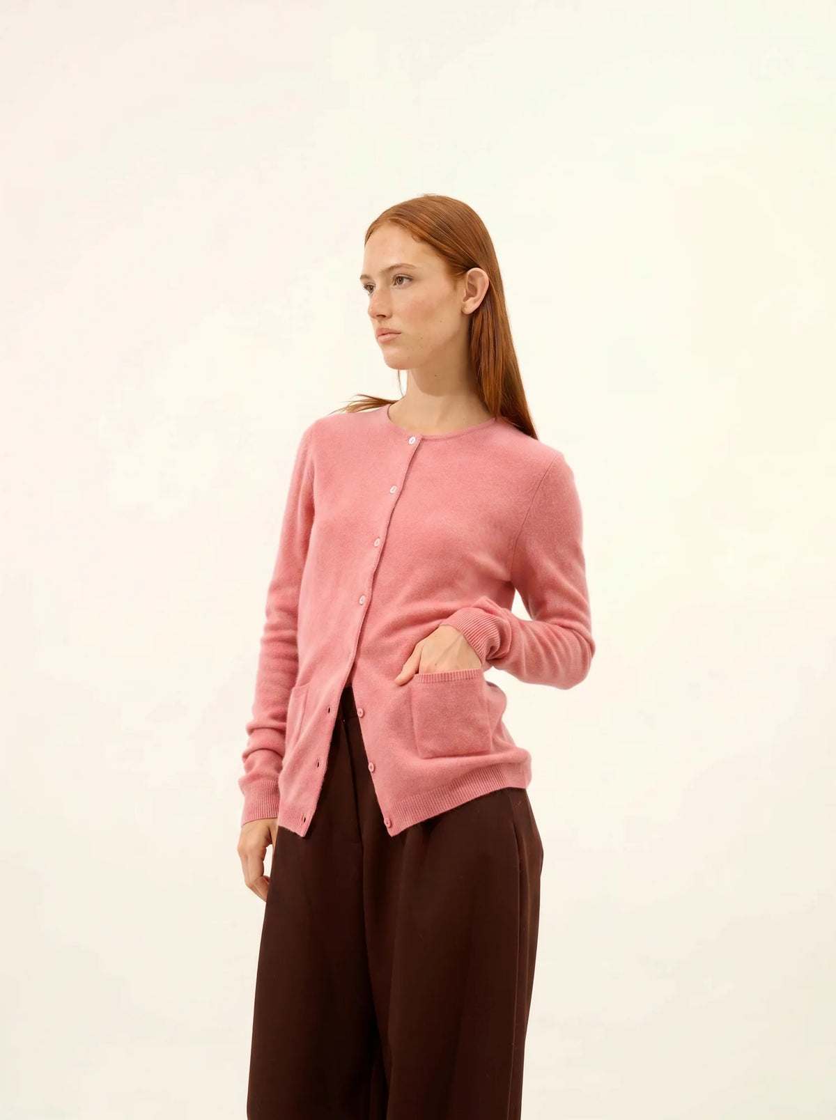 KATHARINE Cardigan Col Rond Pétale
