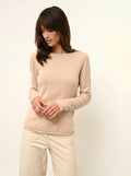 GRACE Pullover U-Boot-Ausschnitt Sand