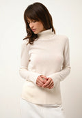 LEXIE Pullover Rollkragen Schneeweiß