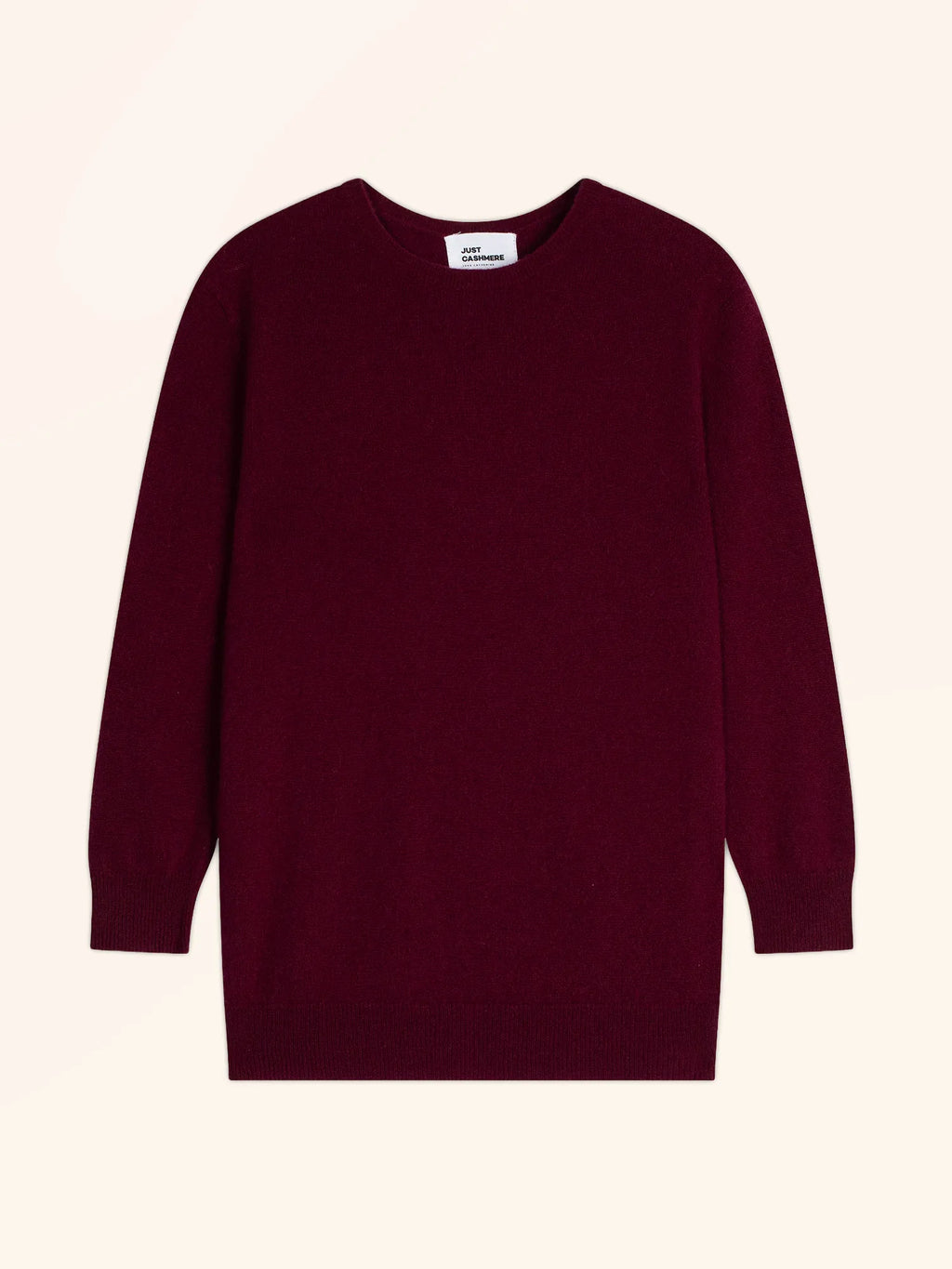 JANICE Pull Col Rond Boutonné Dos Bordeaux