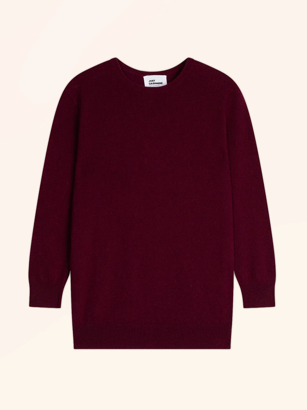 JANICE Pull Col Rond Boutonné Dos Bordeaux