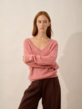 PHOEBE Pullover V-Ausschnitt Blütenblattrosa