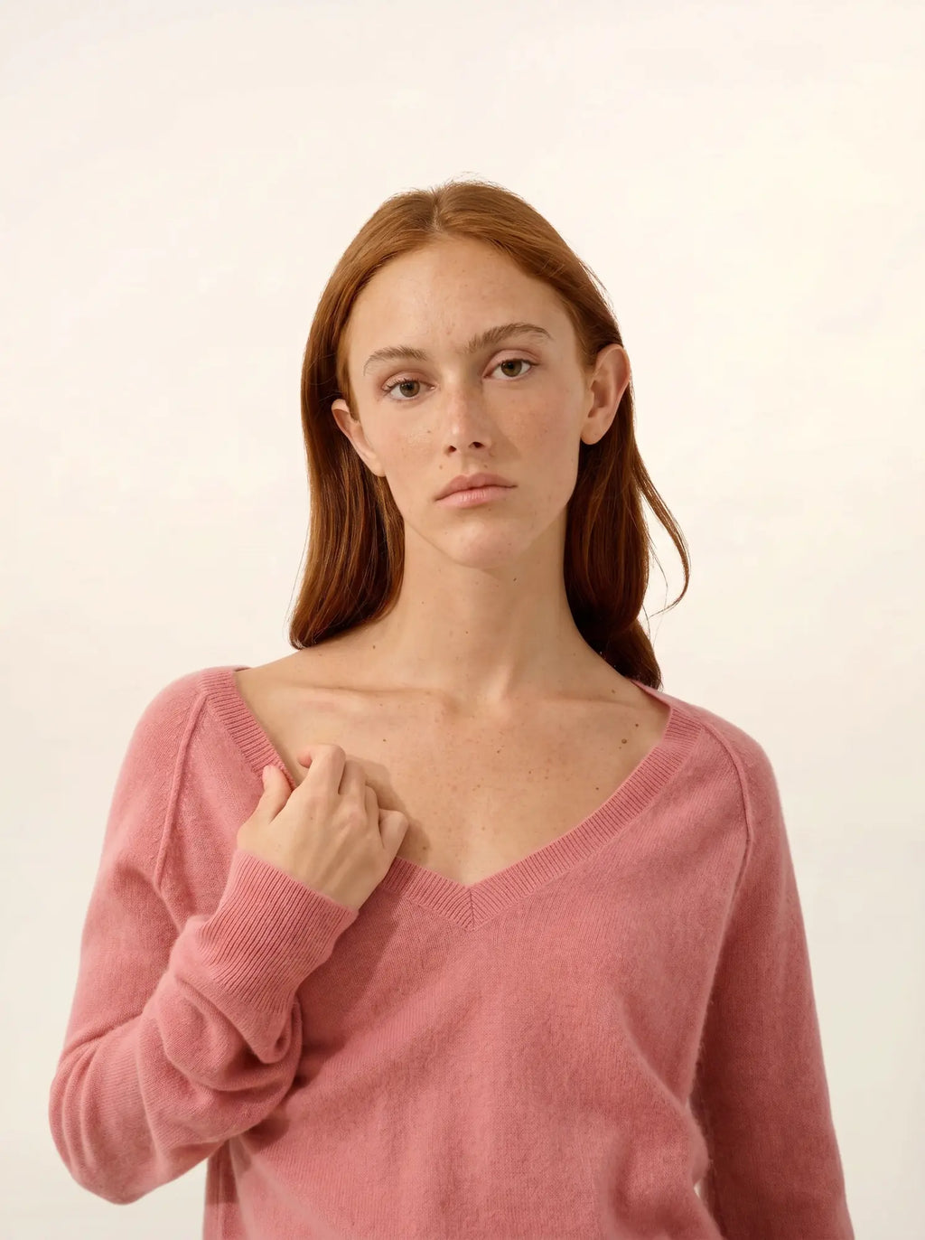 PHOEBE Pullover V-Ausschnitt Blütenblattrosa
