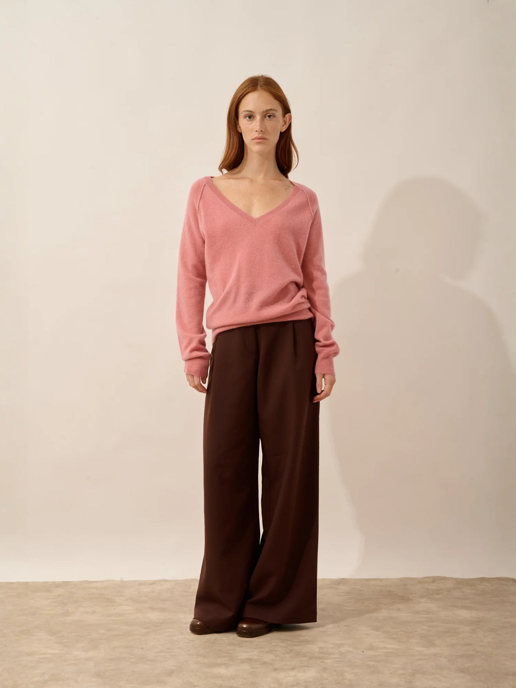 PHOEBE Pullover V-Ausschnitt Blütenblattrosa