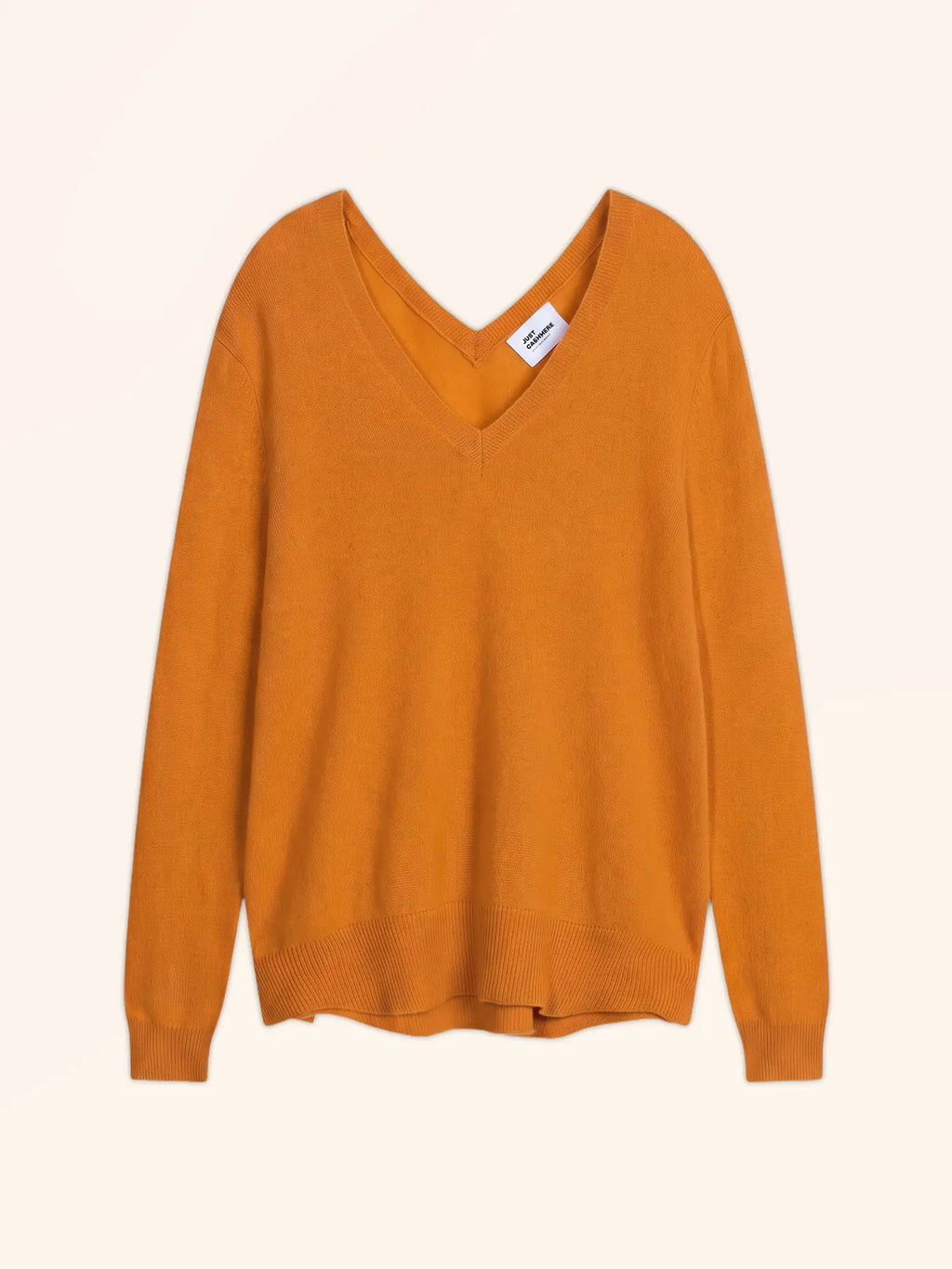 OPAL Pullover V-Ausschnitt vorne und hinten Ocker