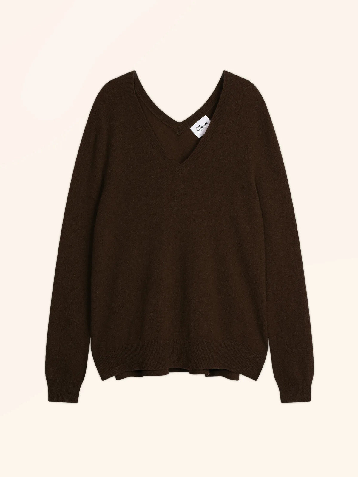 OPAL Sweater V-Neck Front and Back Chocolate