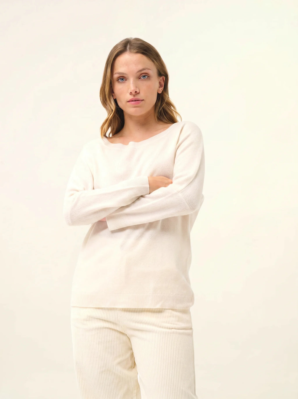 REBECCA Sweater Batwing Ivory