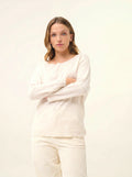 REBECCA Sweater Batwing Ivory